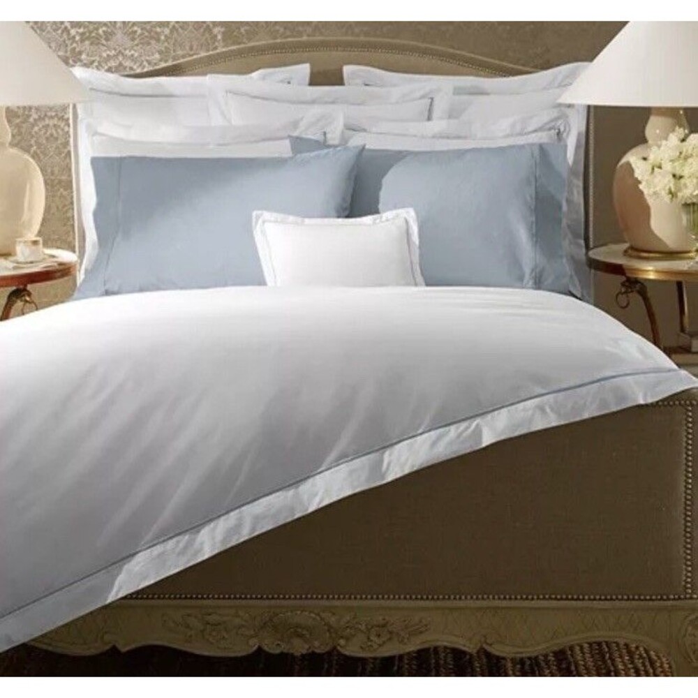 Ralph Lauren RL Organic Cotton Palmer Percale Euro Sham 26x26 Tuxedo White